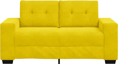 Produktbild von vidaXL Zweisitzer-Sofa Gelb 160 cm Samt