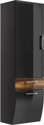 Produktbild von Posseik Hochschrank anthrazit-walnuss, Rima (B x T x H) 40 x 134,5 x 30 cm, 5804 85
