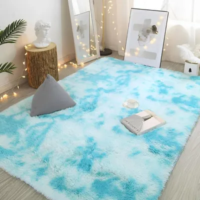 Imagen del producto de Alfombra de pelo largo extra grande, lavable, ideal para el salón o la habitación infantil