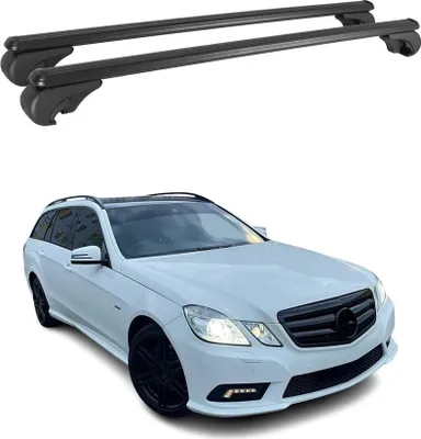 Produktbild von Dachträger für Mercedes E Klasse S212 Kombi 2009-2016 Gepäckträger Alu Schwarz