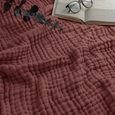 Obrázek produktu pro Elzusha - Přikrývka z 100% bavlněné mušelíny, rozměry 150x200 cm, lehká, vhodná jako letní deka pro jednu osobu