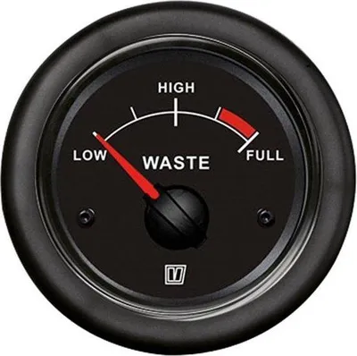 Produktbild von Vetus Sanitärer Wasserstandsanzeiger 12-24V Schwarz 52 mm