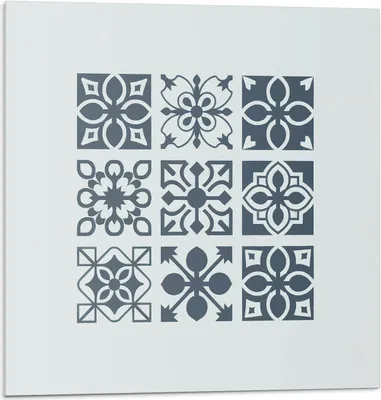 Produktbild von Geometrische Muster In Quadraten – Selbstklebend – Wandverkleidung – Wandpaneel – Wanddeko – Dekorative Wandpaneele – 3D Wandpaneele – Wandgestaltung selbstklebend – 4 Stück 50 x 50 cm