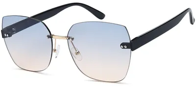 Immagine prodotto di styleBREAKER Occhiali da sole da donna senza montatura con lenti rettangolari colorate in policarbonato, aste in plastica 09020145