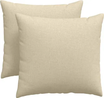 Zdjęcie produktu dla vidaXL Poduszki na sofę 2 szt. kremowe 45 x 45 cm tkanina
