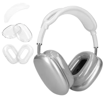 Produktbild von kwmobile 3in1 Kopfhörer Cover kompatibel mit Apple AirPods Max / AirPods Max 2 Hülle - TPU Ohrhörer Schutzhülle - 360° Headphone Case - Transparent