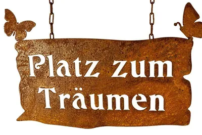 Produktbild von Rost Schild Platz zum Träumen 31x46 cm Edelrost Schild Gartendeko Garten Tafel