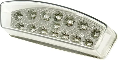 Image de Feu arrière à LED en verre transparent pour Malaguti F12, Derbi