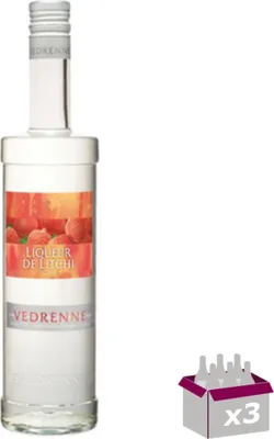 Produktbild von Lot de 3 Vedrenne - Liqueur de litchi 15° - 70cL