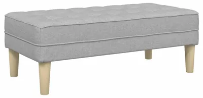 Image de vidaXL Banc avec coussins gris nuage 113 x 57 x 39 cm Tissu