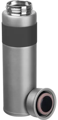 Produktbild von Vakuum Trinkflasche / aus Edelstahl / 600 ml / Farbe: silbergrau