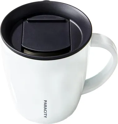 Image de Tasse 350ml Thermo Gobelet en acier inoxydable Isolé Nacré Blanc