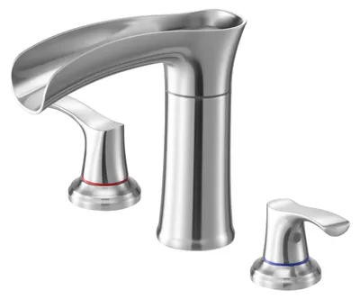 Produktbild von VEVOR römische Badewannenarmatur Wannenarmaturen-Set mit 3 Löchern & 2 Griffen,