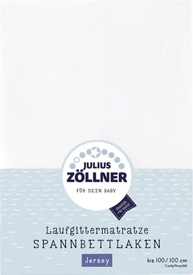 Produktbild von Julius Zöllner Spanntuch Laufgittermatratze 68/90+95/95 Jersey weiß