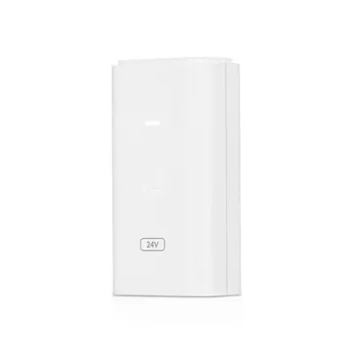 Produktbild von Ubiquiti POE-24-12W-G-WH, Gigabit Ethernet, Weiß, 24 V, 100 - 240 V, 50/60 Hz, 0.3/0.2 A