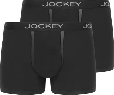 Produktbild von Jockey Herren Boxershorts, 2er Pack - Chafe Proof Pouch Trunk, Modal Schwarz 3XL