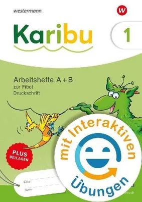 Image de Karibu - Paket Arbeitshefte 1 (Teil A und B) Druckschrift zur Fibel Verbrauch - mit interaktiven Übungen