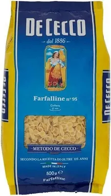 Produktbild von 10x De Cecco Pasta 100% Italienisch Farfalline n° 95 kurze Pasta 500g