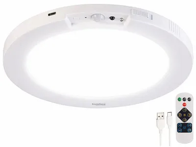 Image de Plafonnier et applique murale LED rechargeable télécommandé avec détecteur de mouvement
