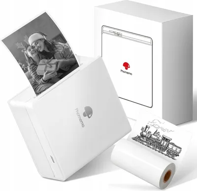 Zdjęcie produktu dla Phomemo M02 Drukarka Termiczna do Zdjęć Naklejek Etykiet 203dpi 53mm / M02 / Biały