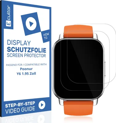 Produktbild von 2x 3D Schutzfolie für Poonur Y6 1.95 Zoll Display Folie Flexibel Full Cover