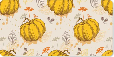 Produktbild von MuchoWow® Schreibtischunterlage Kürbis - Herbst - Muster 80x40 cm - XXL Mauspad - Gaming Mauspad