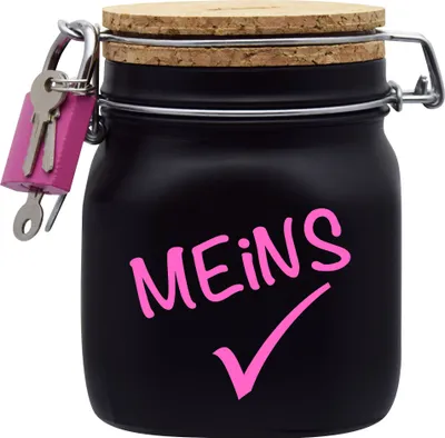 Produktbild von Spardose Geld Geschenk Ideen Meins Schwarz Größe M 0.75 Liter