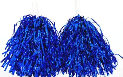 Produktbild von 2 Stück Pompom Pompon Cheerleader Cheerleading Pom Pon Tanzwedel Puschel Pompons Blau