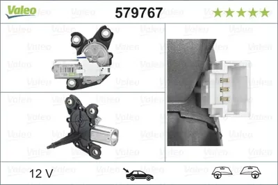 Produktbild von VALEO 579767 Wischermotor Hinten für CITROËN BERLINGO (B9) passend für PEUGEOT PARTNER Tepee