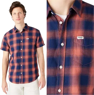 Immagine prodotto di Wrangler SS 1 point camicia uomo orlo Blu W5J1BKX79 112146129