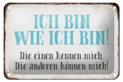 Produktbild von Blechschild Spruch 18x12cm ich bin so wie ich bin Schild
