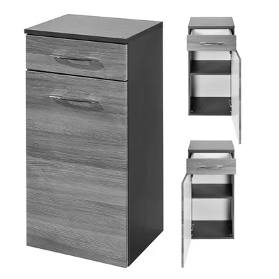 Produktbild von Unterschrank FLORIDO-03 Eiche rauchsilber, graphitgrau, B x H x T: ca. 40 x 79 x 35 cm