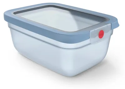 Produktbild von EMSA oneClick Frischhaltedose 1,5 L N12110, Box, Rechteckig, 1,5 l, Blau, Durchscheinend, Polypropylen (PP), Polypropylen (PP)/Thermoplastisches Elastomer (TPE)