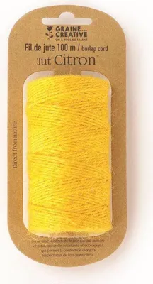 Produktbild von Jutefadenspule - Gelb - 100 m x 2 mm