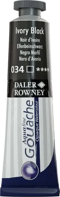 Zdjęcie produktu dla Daler Rowney Aquafine Farba gwaszowa Ivory Black 15 ml 1 szt.