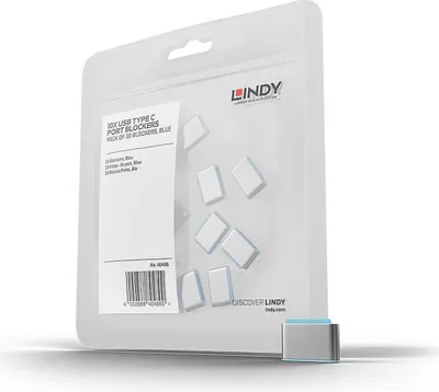 Immagine prodotto di LINDY Blocco porta USB tipo C blu 10 pezzi