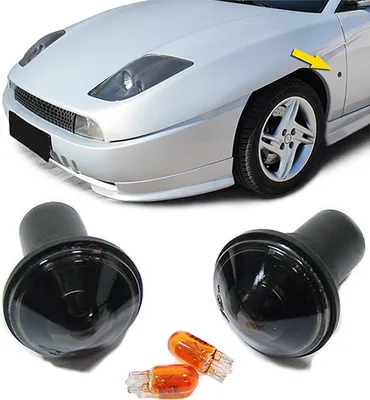 Produktbild von Klarglas Seitenblinker Schwarz Smoke passend für Fiat Coupe 175 94-00