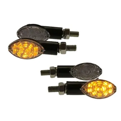 Obrázok produktu pre Sada 4 ks čiernych a priehľadných LED smeroviek na motorku značky Citomerx