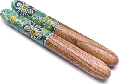 Produktbild von Clapsticks Grün – Traditionelle Holz-Claves mit frischem Design (25 cm)