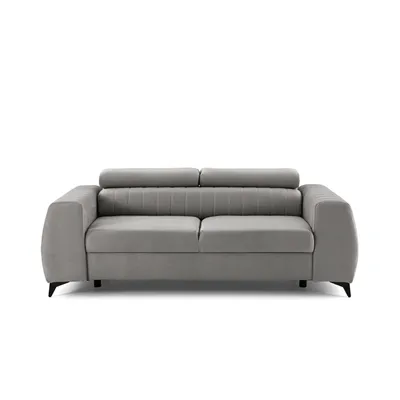 Produktbild von MUFFO 2-Sitzer-Sofa PIERO 206 cm Velours Hellgrau