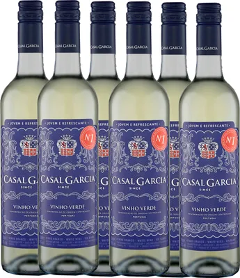 Produktbild von Casal Garcia Vinho Verde halbtrocken Portugal Weißwein | 9,5 % vol | 6 x 0,75 l