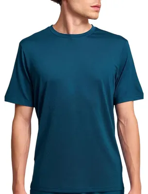 Produktbild von Herren Trainingsshirt Atmungsaktiv Schnelltrocknend Körperbetont Dunkelblau M