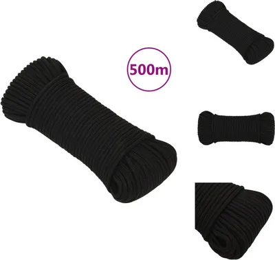 Produktbild von vidaXL Arbeitsseil Schwarz 3 mm 500 m Polyester -  Seile