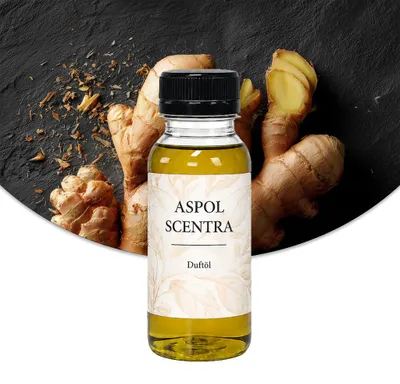 Produktbild von Aspol Scentra Ingwer UFIGREEN Duftöl für Kerzen und Diffusoren 100 ml, KI-generiertes Bild