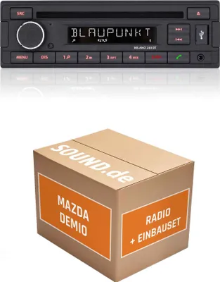 Produktbild von Autoradio Einbaupaket Blaupunkt Milano 200 BT passend für Mazda Demio + Facelift | Bluetooth USB
