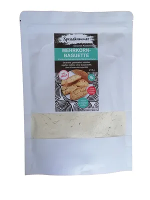 Produktbild von Glutenfreie Speisekammer Mehrkornbaguette Brot Backmischung 215g paleo, ohne Zuckerzusatz