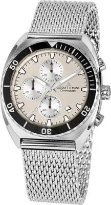 Produktbild von Jacques Lemans 1-2041H Herren-Armbanduhr, Edelstahl-Gehäuse, Metall-Armband