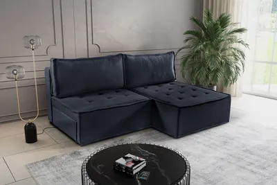 Produktbild von Kaiser Möbel Bohoo Mini modernes Ecksofa mit Schlaffunktion Graphit Rechts