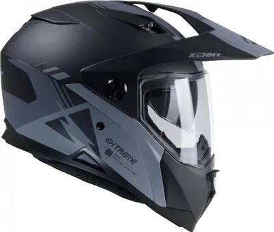 Produktbild von Kenny Racing Dual Adventure Helm Extreme Graphic Schwarz/Grau XXL
