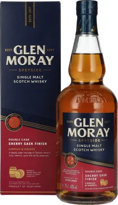 Produktbild von Glen Moray Double Cask Sherry Cask Finish 40% Vol. 0,7l in Geschenkbox